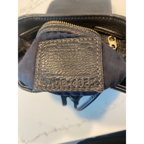 VINTAGE COACH BACKPACK BROWN PEBBLE LEATHER LUXURY SONOMA DRAWSTRING - Picture 8 of 15